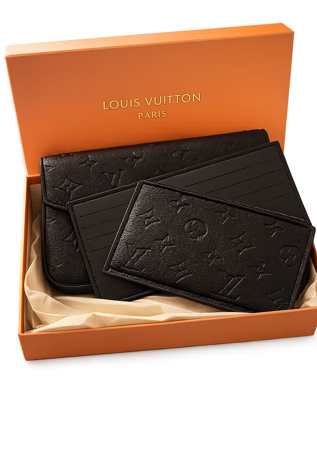 Pochette Félicie Monogram Empreinte Leather – Black